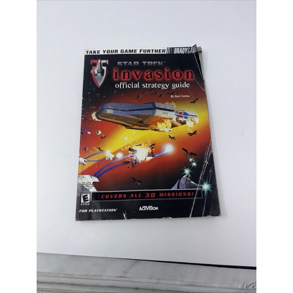 Star Trek Invasion Strategy Guide PS1 + New Worlds PC Manual Vintage 2000 Lot